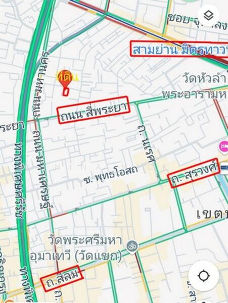 ขายที่ดิน 221 ตรว. พร้อมตึกแถว 6 ห้อง และบ้านไม้ทรงไทย 2 หลัง ซอยวัดแก้วฟ้า สี่พระยา, Bangkok