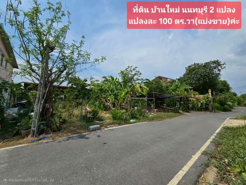 ขายที่ดินเปล่า 53 ตร.ว. โครงการบ้านปีกไม้ ตำบลบ้านใหม่ อำเภอบางใหญ่ จังหวัดนนทบุรี, Nonthaburi