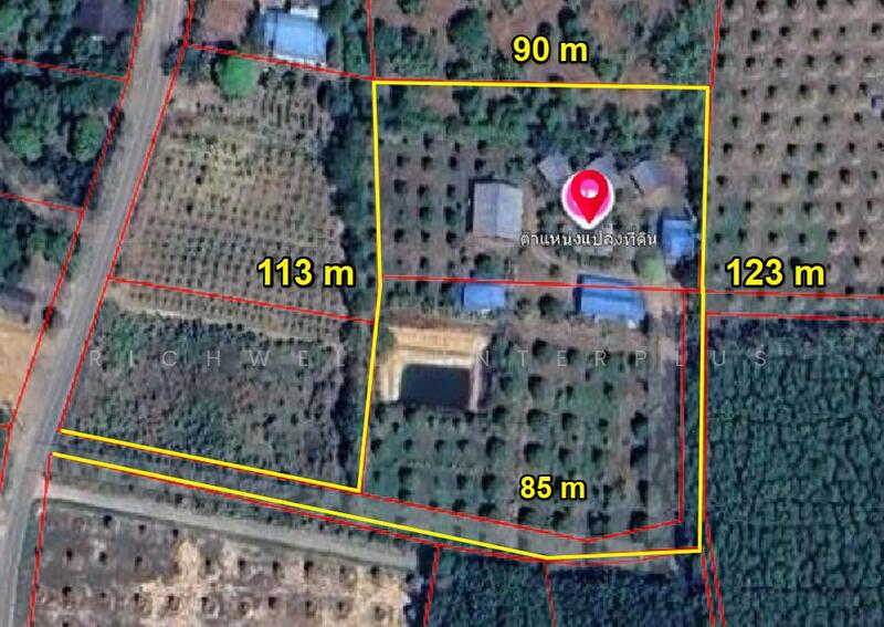 Land for sale with resort and durian orchard, Chakpong Subdistrict, area 6 rai,, Rayong