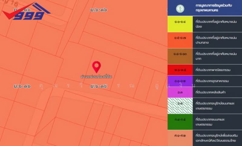 Land for sale with House, area 54 sq.w., Huai Khwang, Ratchada, Bangkok