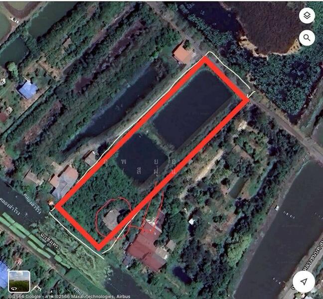 ขายที่ดินพร้อมบ้านตึกครึ่งไม้ 2 ชั้น เนื้อที่ 3 ไร่ 2 งาน ซอยวัดหอมศีล, Samut Prakan