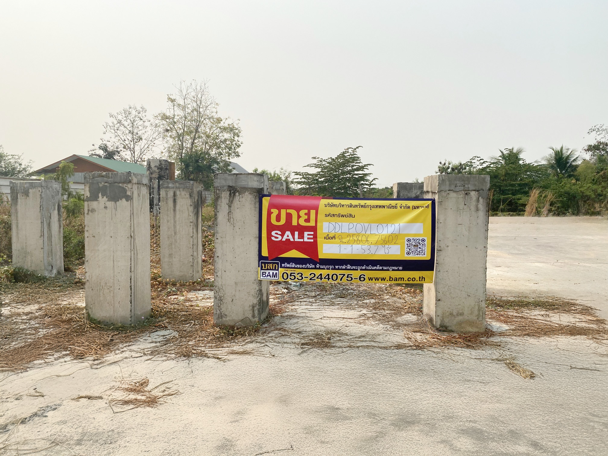 ที่ดินเปล่า ลำพูน ติดถนนสายลำปาง-เชียงใหม่ (ทล.11)