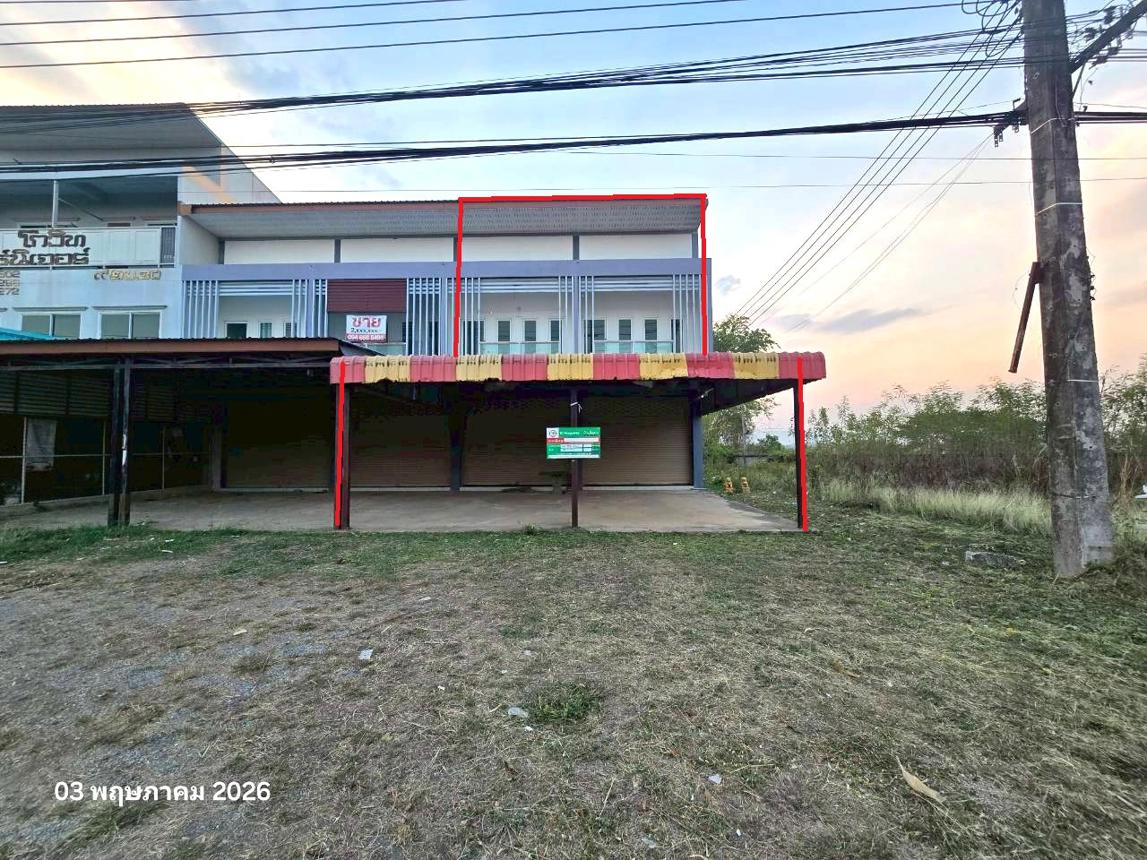 Commercial townhouse in Phrae, Phrae Province, with a total area of 160 square wah, located on a 4-story building with 3 bedrooms, 2 bathrooms, and 1 parking space.