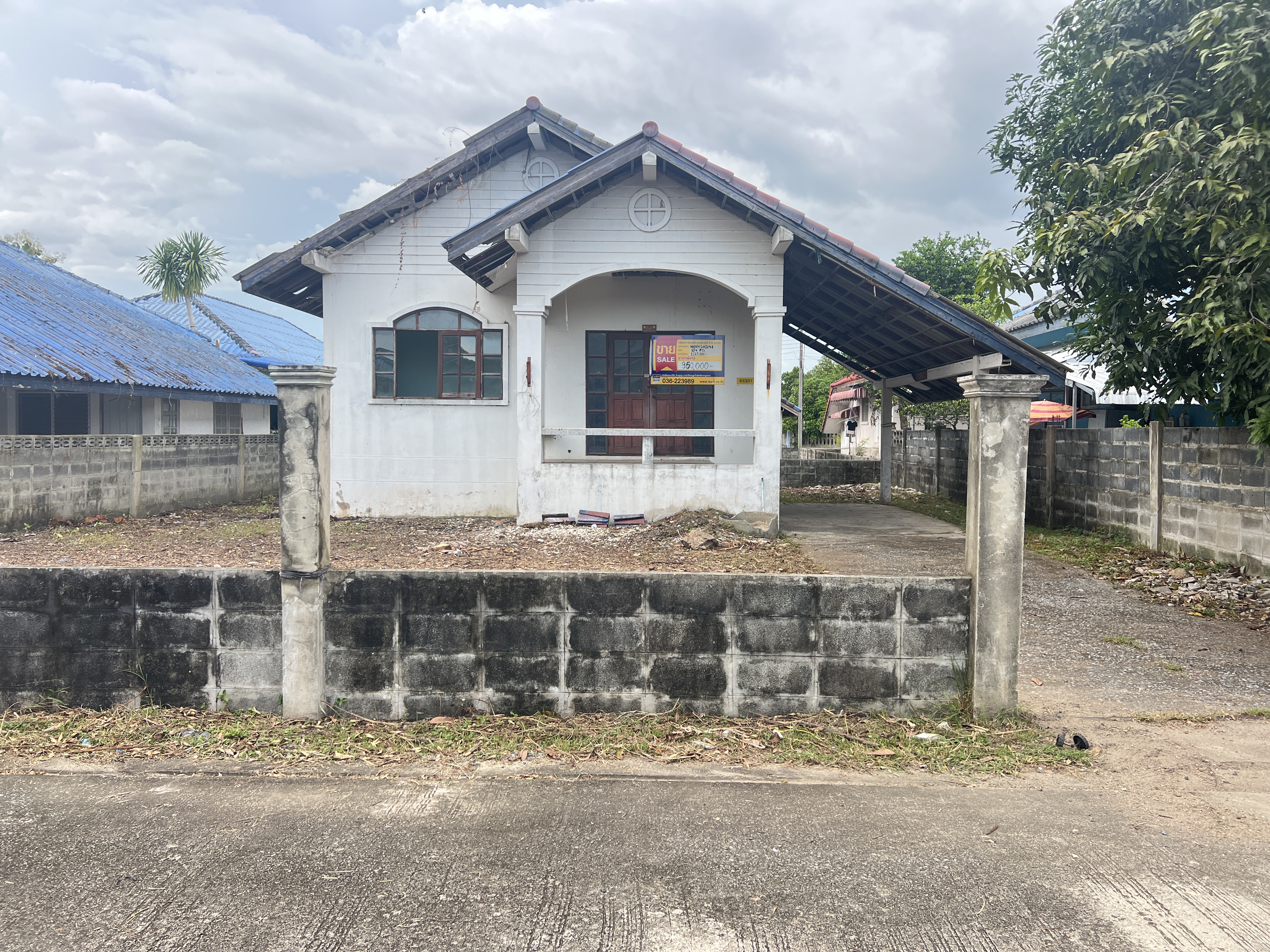 บ้านเดี่ยวชั้นเดียว โครงการบ้านสวนแสนสุข