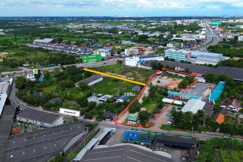ที่ดินผังสีชมพู 4-3-98 ไร่ ถนนสามพราน 13 เพียง 200 เมตรจากถนนเพชรเกษม ติดถนน 6 เมตรรถใหญ่วิ่งสวนได้, Nakhon Pathom