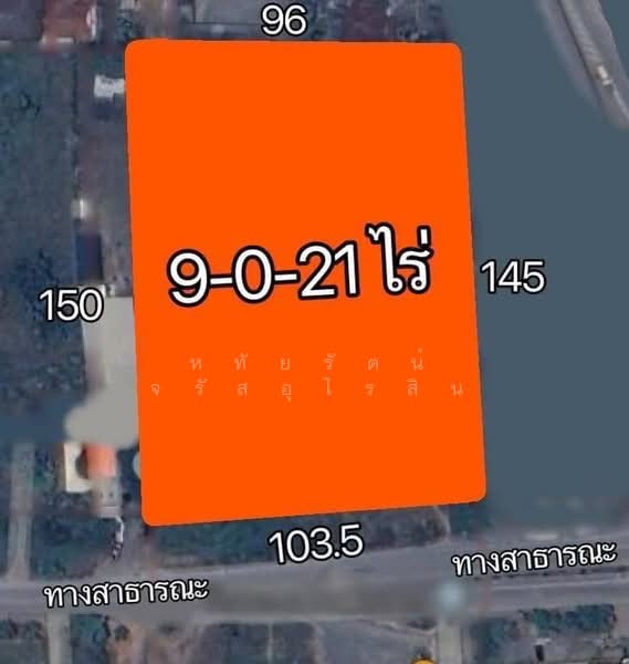 Beautiful plot of land,next to the main road, 1317 Orange Plan, area 9-0-21 rai, San Kamphaeng, Chiang Mai