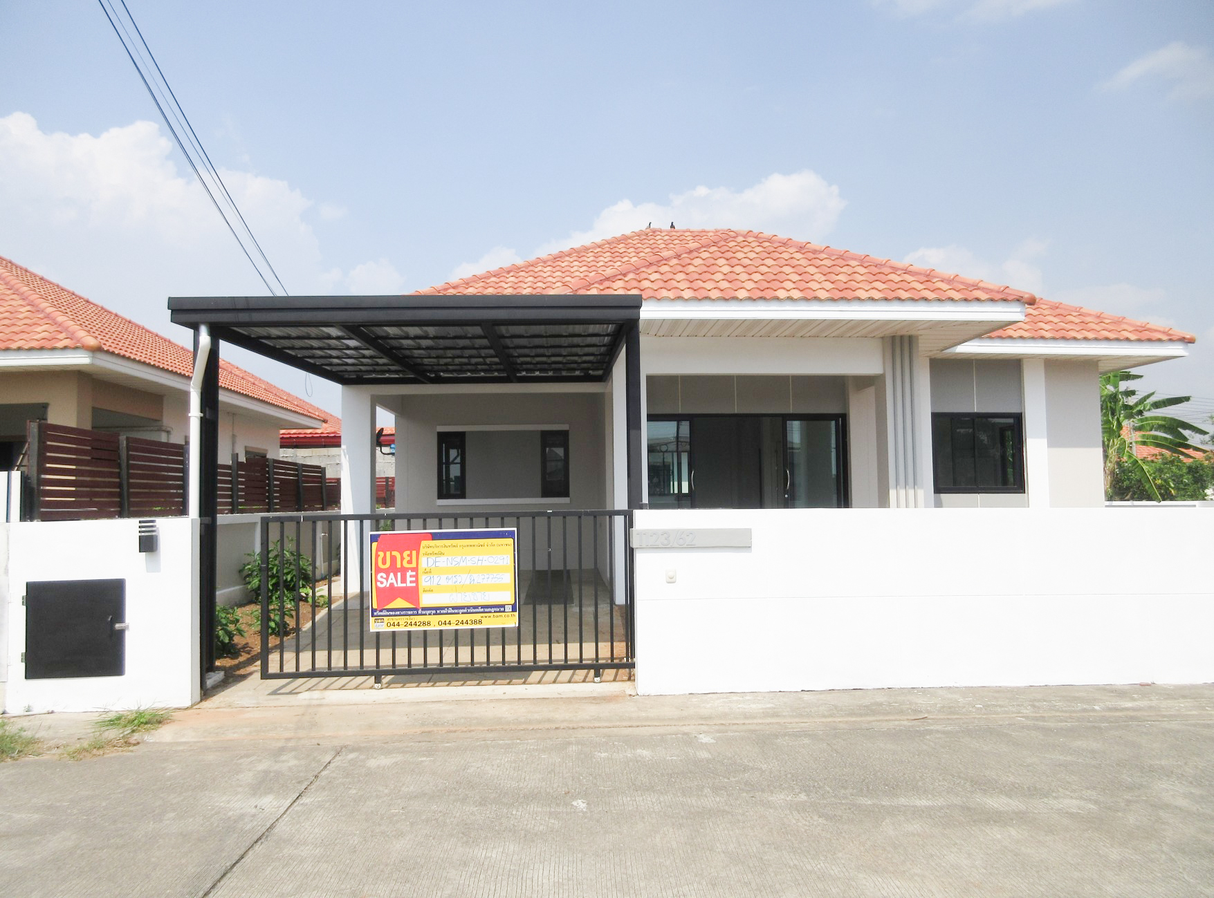 Single-story detached house, located in a peaceful project, The Unique, Nakhon Ratchasima city.