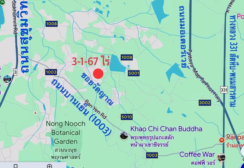 ที่ดินใกล้พัทยา อ่างเก็บน้ำอำเภอ วัดญาน เขาชีจรรย์ วิหารเซียน, Chon Buri (Pattaya)
