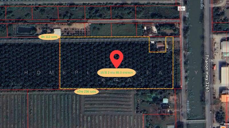 ที่ดินติดถนนคลองสิบใกล้การไฟฟ้าส่วนภูมิภาคอำเภอหนองเสือ ปทุมธานี เนื้อที่ 15 ไร่ 2 งาน 85 ตารางวา, Pathum Thani