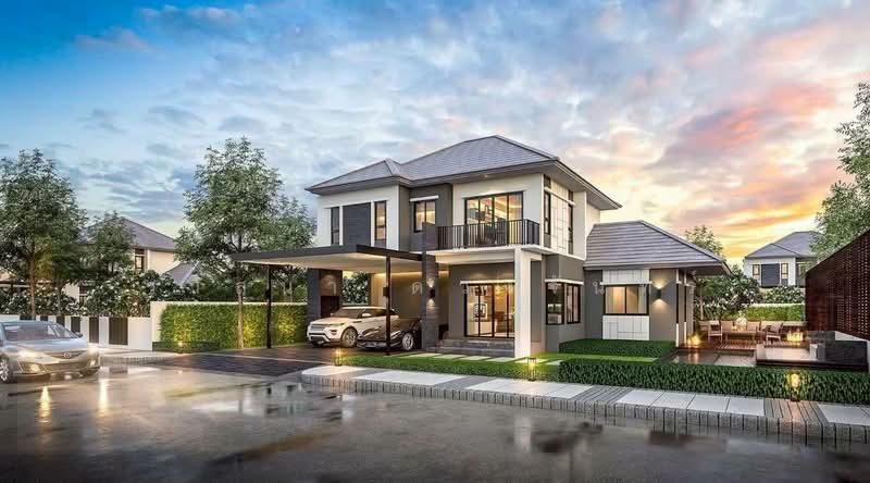 Urgent Sale Large 2-Story Detached House 4 Bed Malin Village Thap Ma Rayong 500K Discount Last 2 Uni, Rayong