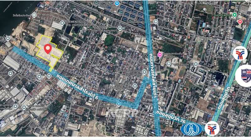 Prime Large Land Plot for Sale – Sukhumvit Soi 76, Near Chao Phraya River, Samut Prakan
