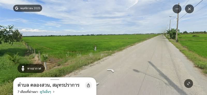 ที่ดินเปล่า 55 ไร่ 80 ตร.ว. ใกล้ตลาดคลองสวน 100 ปี ซอยบ้านปลัดสาย ถนนเทพราช-ลาดกระบัง (ฉช.3001), Samut Prakan