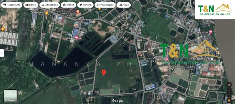 ที่ดินเปล่า 25-0-30 ไร่ บ้านโพธิ์ 8 ริ้ว ฉะเชิงเทรา, Chachoengsao