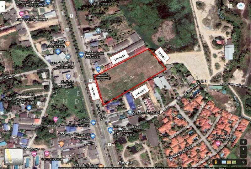 For sale: 7 rai 137 sq m of vacant land, Pattaya, Chonburi, on Sukhumvit Road, Chon Buri (Pattaya)