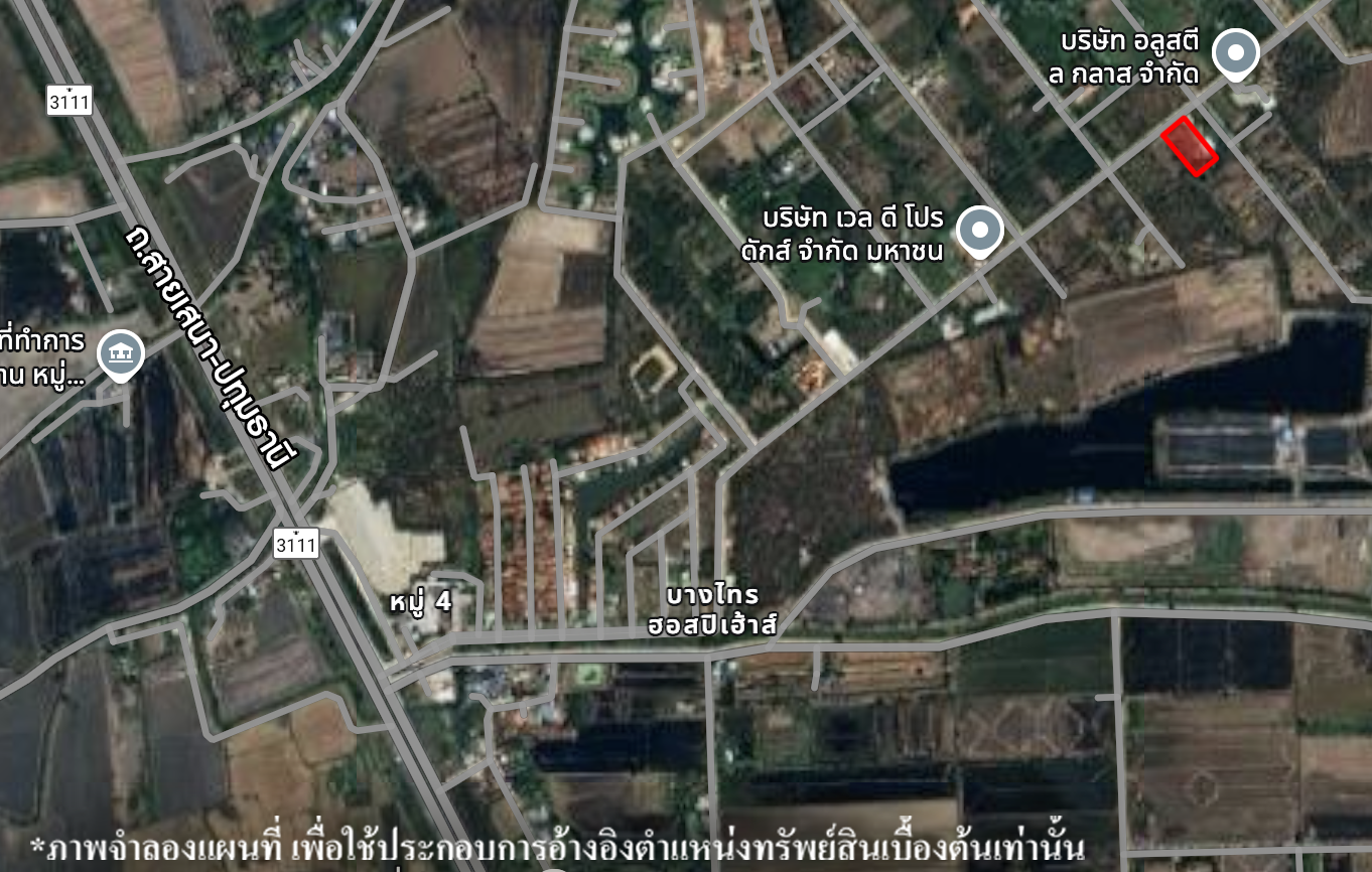 ที่ดินเปล่า โครงการเวลเนสซิตี้ พระนครศรีอยุธยา