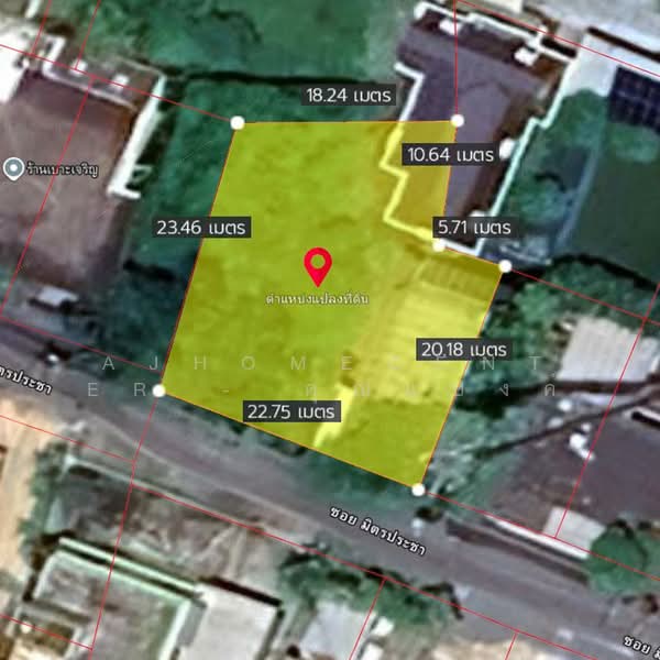 ที่ดินเปล่า154ตรว. ถมแล้ว ม.บางใหญ่ซิตี้ ซ.18 (ซ.มิตรประชา), Nonthaburi