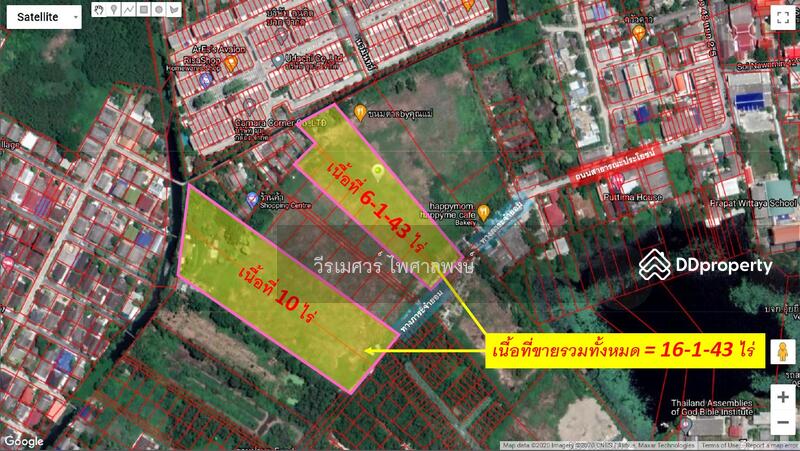 ขาย ที่ดินบึงกุ่ม โซนข้างใน ทำเลสงบ 16 ไร่ 143 ตร.ว., Bangkok