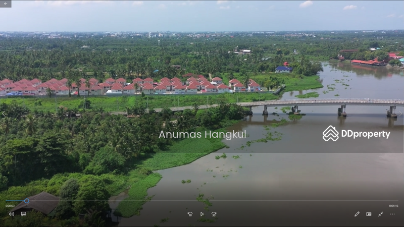 ที่ดินริมน้ำท่าจีน รูปสี่เหลี่ยมสวย ท่าไม้ กระทุ่มแบน, Samut Sakhon