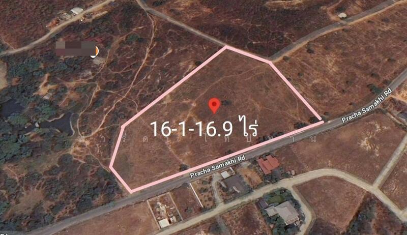 Land for sale in Hua Hin, 16-1-6.9 rai, mountain view, near Phetkasem Road, near the sea, Prachuap Khiri Khan