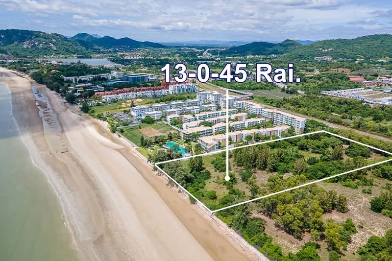 Beautiful Beachfront Land In Khao Tao, Hua Hin For Sale Land Area 13 Rai 0 Ngan 45 Sq.Wah, Prachuap Khiri Khan