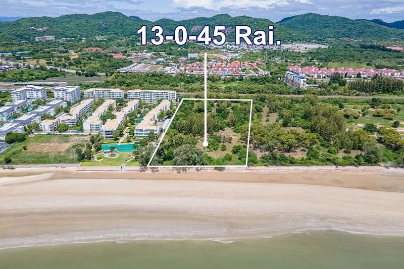Beautiful Beachfront Land In Khao Tao, Hua Hin For Sale Land Area 13 Rai 0 Ngan 45 Sq.Wah, Prachuap Khiri Khan