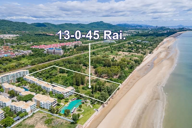 Beautiful Beachfront Land In Khao Tao, Hua Hin For Sale Land Area 13 Rai 0 Ngan 45 Sq.Wah, Prachuap Khiri Khan