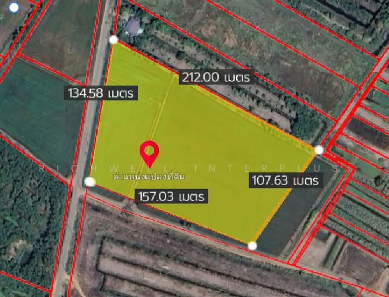 13 rai of land for sale in Muang Mai, adjacent to a paved road, 1.7 km from Highway 3378,, Chachoengsao