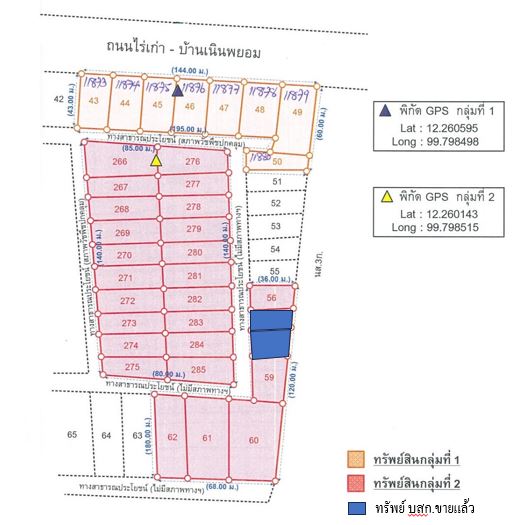 ที่ดินเปล่า โครงการบ้านสวนสามร้อยยอด ประจวบคีรีขันธ์