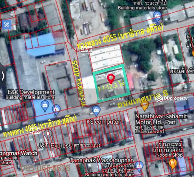 Land 1 rai in city center of Tanyongmat, Ra-Ngad. Next to 4 lane road connect Narathiwas and Sukirin, Narathiwat
