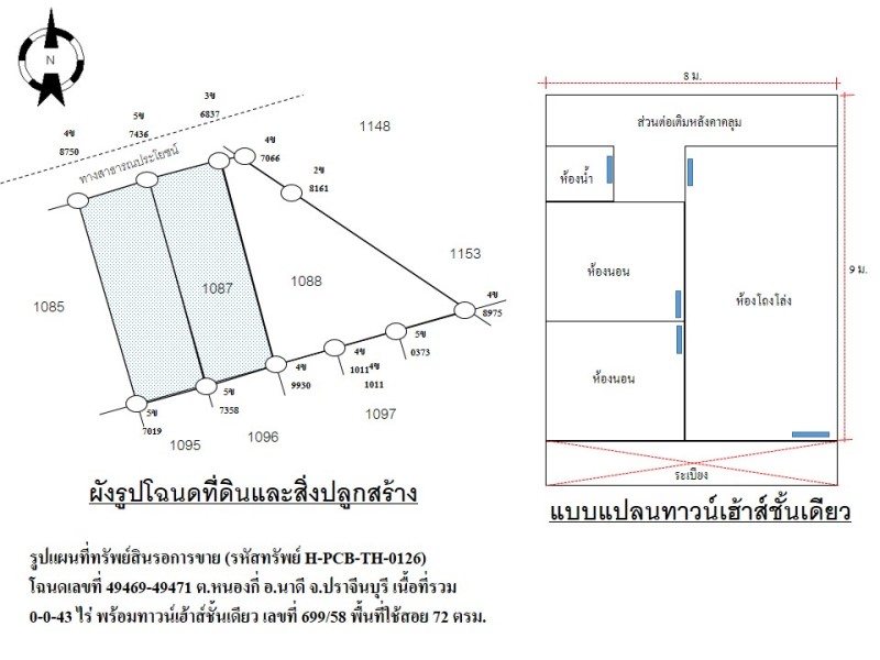 ทาวน์เฮ้าส์ โครงการกฤษณวรรณ 2 กบินทร์บุรี