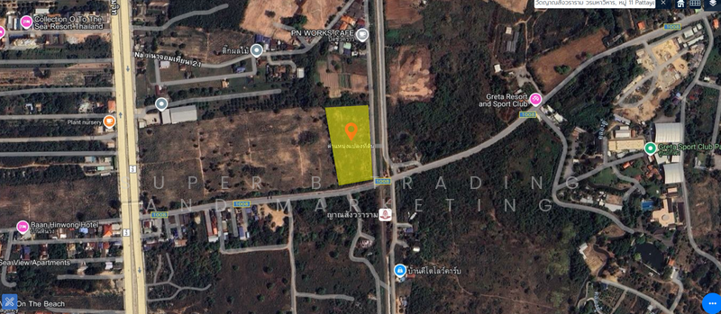 Land for sale, 9 rai 58 sq m, good location, near Yan Sangwararam Railway Station, Pattaya, Chon Buri (Pattaya)
