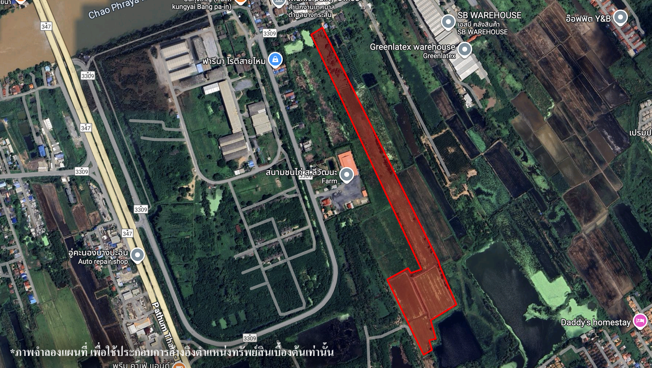 ที่ดินเกษตรกรรม โครงการนางแก้ววิลล่า พระนครศรีอยุธยา