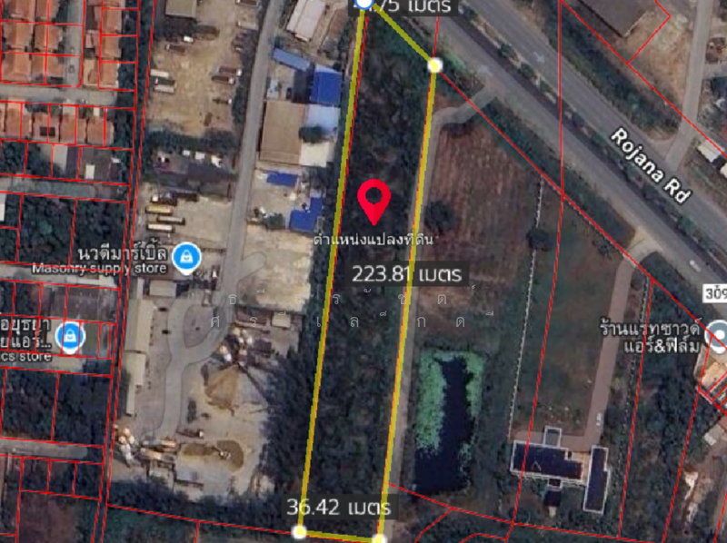 Land for sale next to Rojana Road, Baan Sang, Bang Pa-in, Phra Nakhon Si Ayutthaya, Phra Nakhon Si Ayutthaya